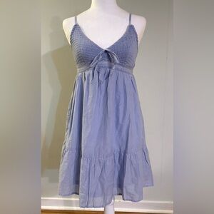 NWT, Aeropostale Lace Trim Babydoll Dress, Light Blue, 100% Cotton, Size Small